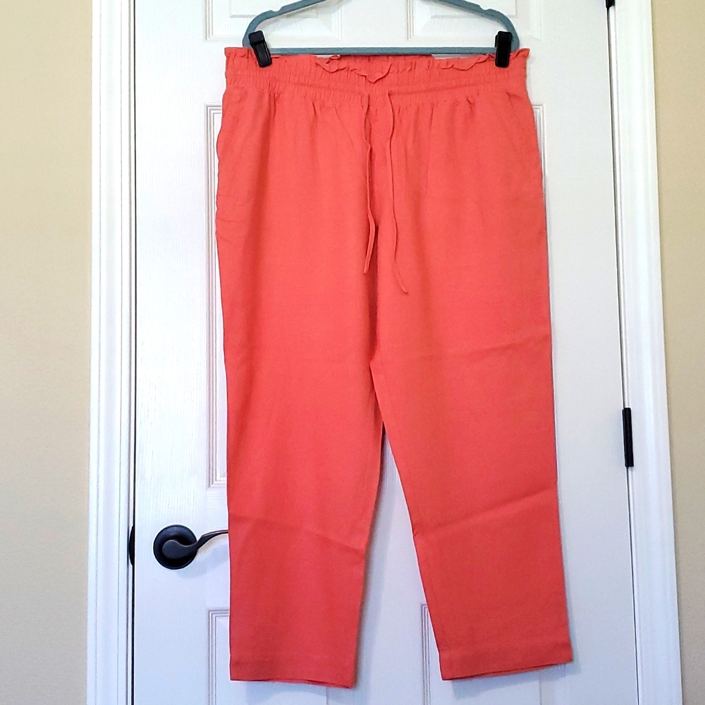 a new day linen blend ankle pants